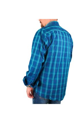 Camisa A Cuadros Hombre Lec Lee Azul Petroleo