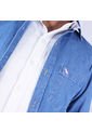 Camisa En Denim Para Hombre Lec Lee Índigo Claro de Lec Lee