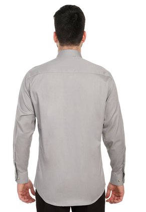 Camisa Gris Claro Manga Larga Dril Lec Lee