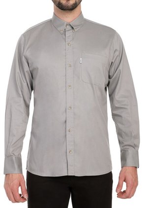 Camisa Gris Claro Manga Larga Dril Lec Lee