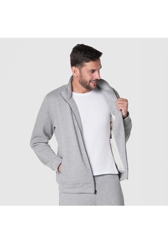 Buso Con Cremallera Gris Para Hombre Lec Lee