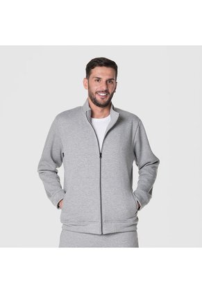 Buso Con Cremallera Gris Para Hombre