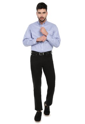 Camisa Azul Claro Manga Larga Dril Lec Lee