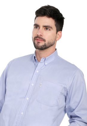Camisa Azul Claro Manga Larga Dril Lec Lee
