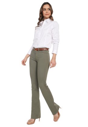 Blusa Blanca Basic Fem Manga Larga Lec Lee