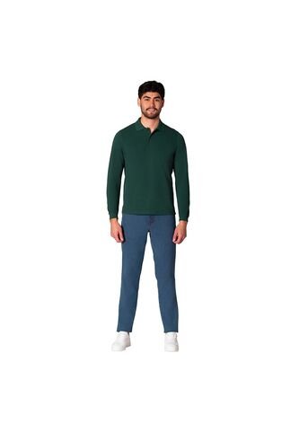 Camiseta Polo Hombre Manga Larga Verde Lec Lee Lec Lee