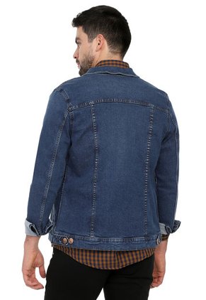 Chaqueta Índigo Medio De Jean Clásica Renovada Lec Lee