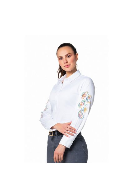 Blusa Cuello Camisero Para Mujer