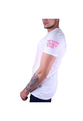 Camiseta Estampada Para Hombre Lec Lee Blanca