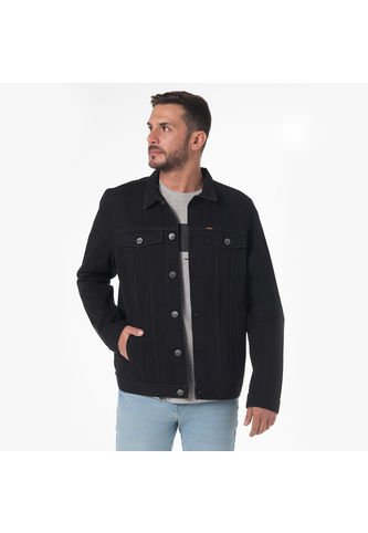 Chaqueta En Denim Clásica Renovada Lec Lee Negro Lec Lee