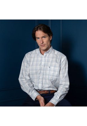 Camisa Casual Hombre Lec Lee Azul Claro