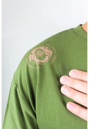 Camiseta Unicolor Hombre Lec Lee Verde Verde/L