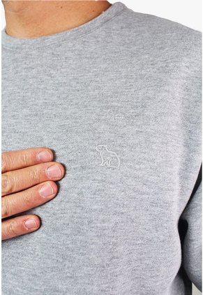 Buzo Unicolor Hombre Lec Lee Gris Claro