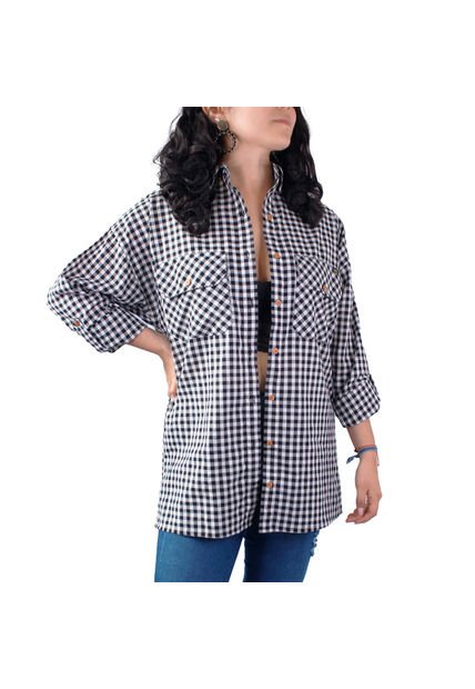 Camisa Leñadora Para Mujer Lec Lee Negro
