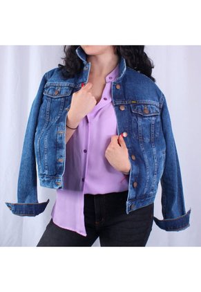 Chaqueta En Denim Clásica Para Mujer Lec Lee