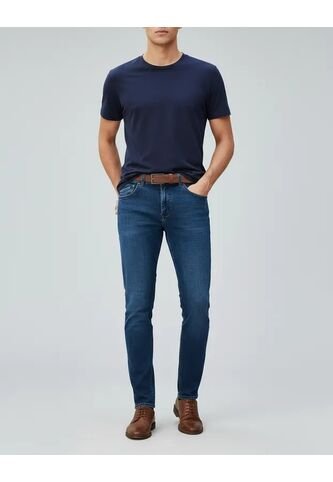 Jean 5 Bolsillos Trim Fit Para Hombre - Índigo Oscuro Azul Oscuro/34 Lec Lee