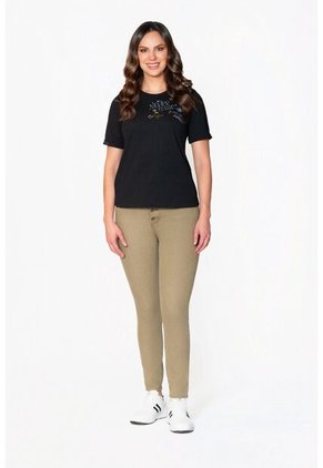 Camiseta Manga Corta Para Mujer Lec Lee Negro/L