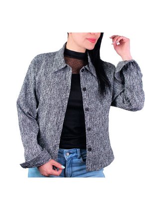 Chaqueta Liviana Para Mujer Lec Lee - Negro