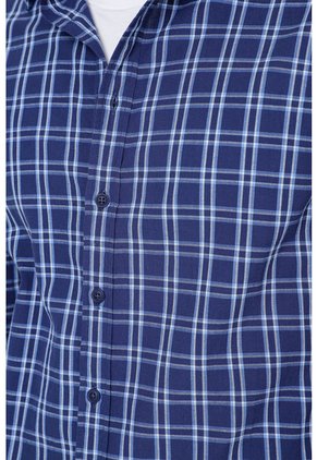 Camisa Azul Oscuro Cuadros Lec Lee