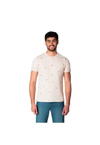 Camiseta Slim Hombre Lec Lee Beige Lec Lee