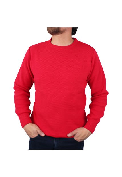 Buzo Unicolor Para Hombre Lec Lee - Rojo