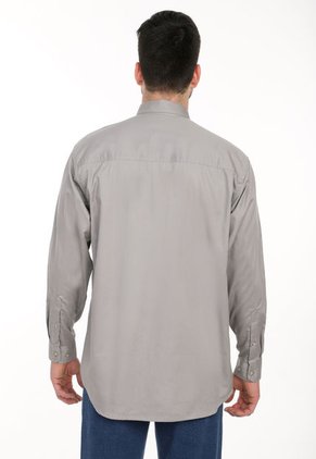 Camisa Basic Manga Larga Lec Lee Para Hombre - Gris Claro XL