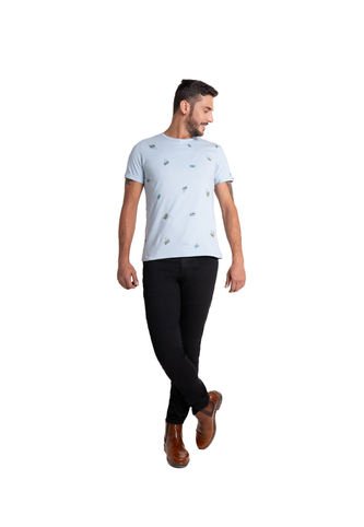 Camiseta Para Hombre Color Azul Claro Lec Lee