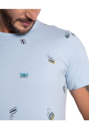 Camiseta Para Hombre Color Azul Claro