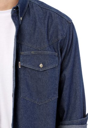 Camisa Índigo Oscuro De Jean Basic Lec Lee