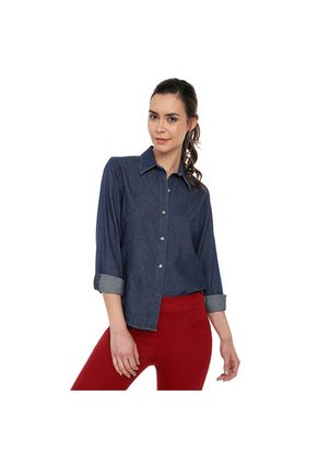 Blusa Índigo Medio De Jean Basic Lec Lee