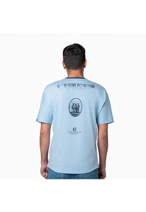 Camiseta Hombre Oversize Lec Lee Azul Claro Azul Claro/L