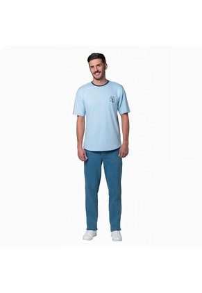 Camiseta Hombre Oversize Lec Lee Azul Claro Azul Claro/L