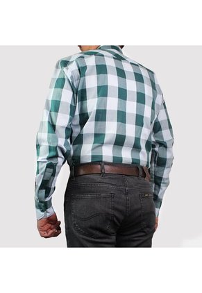 Camisa A Cuadros Hombre Lec Lee Verde/L