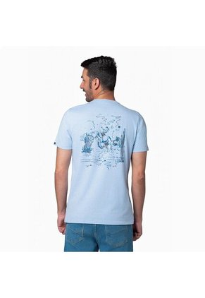 Camiseta Hombre Slim Lec Lee Azul Caro