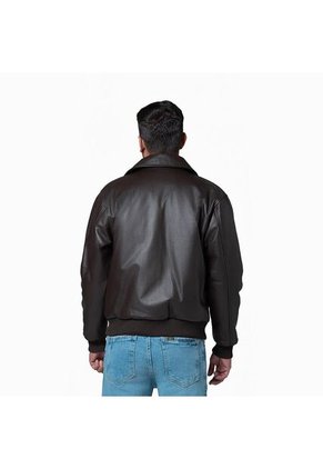 Chaqueta Cuero Hombre Lec Lee Café