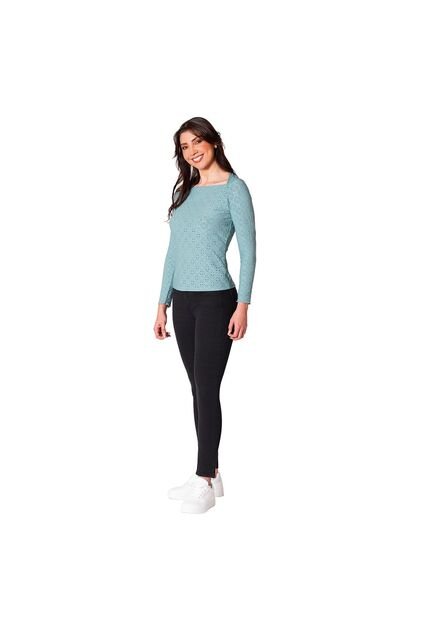 Camiseta Cuello Bandeja Lec Lee Verde Claro