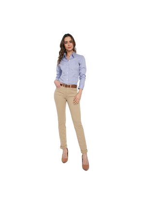 Pantalón Clásico Mujer Lec Lee Kaky