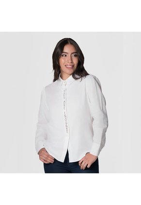 Blusa Con Bordado Lec Lee Blanca