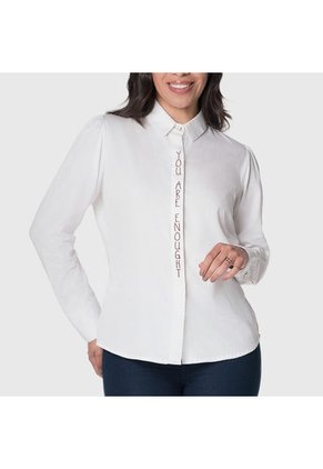 Blusa Con Bordado Lec Lee Blanca