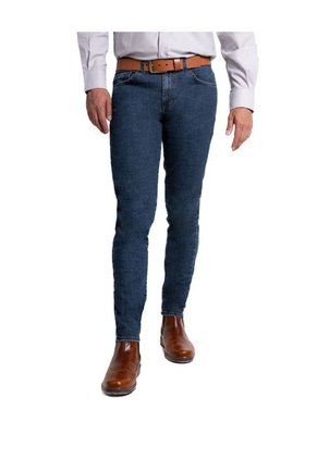 Jean Skinny Para Hombre Color índigo Oscuro 34