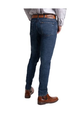 Jean Skinny Para Hombre Color índigo Oscuro 34