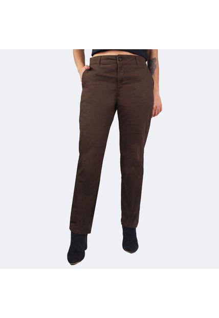 Pantalón Dril Tiro Alto Para Mujer Lec Lee