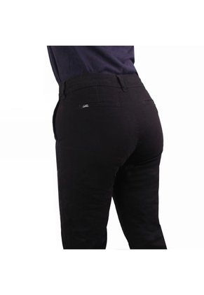 Pantalón Dril Tiro Alto Para Mujer Lec Lee - Negro