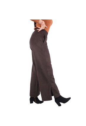 Pantalón Palazzo En Pana Para Mujer Lec Lee - Café