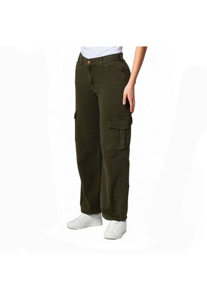 Jeans Cargo Wide Leg Para Mujer