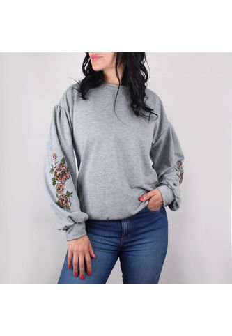 Buzo Estampado Para Mujer Lec Lee - Gris Lec Lee