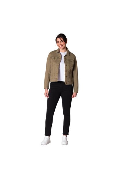 Chaqueta En Jean Mujer Lec Lee Verde Pistacho
