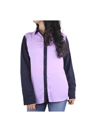Blusa Cuello Camisero Para Mujer Lec Lee - Lila