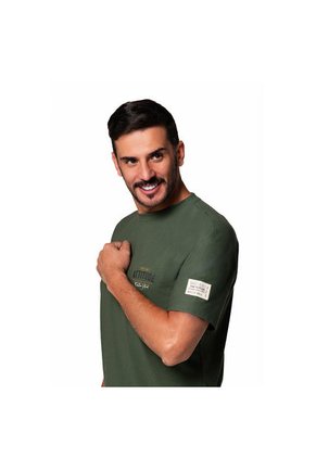 Camiseta Básica Hombre Lec Lee Verde Verde/XL