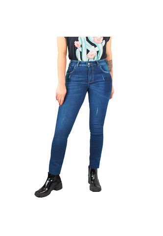 Lec Lee - Jean Skinny Fit Para Mujer Lec Lee Índigo Medio